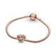 Pandora ékszer Csillogó összefonódó szívek rozé charm 789270C01