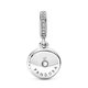 Pandora ékszer Ezüst függő charm zöld kövekkel 799186C02