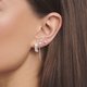 Thomas Sabo Fél pár ezüst négyzet és kör függő fülbevaló H2183-051-14