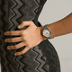 Coeur de Lion Szürke bőr szíjas női óra swarovski kristályokkal 7610/71-2414