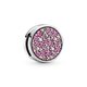 Pandora ékszer Pink pávé kör reflexions ezüst klip charm 799362C01
