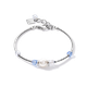 Coeur de Lion Acél kék karkötő kristály gyönggyel 5046/30-0720