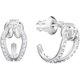 Swarovski Lifelong ezüst színű fülbevaló swarovski kristályokkal 5390814