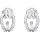 Swarovski Lifelong ezüst színű fülbevaló swarovski kristályokkal 5390814