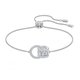 Swarovski Further ezüst színű állítható karkötő kristályokkal 5498999