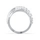 Swarovski Twist rows ródiumozott gyűrű swarovski kristállyal 