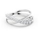 Swarovski Twist rows ródiumozott gyűrű swarovski kristállyal 