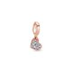 Pandora ékszer Rozé halvány kék pávé szív charm 789404C01