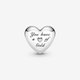 Pandora ékszer Domború szív kéttónusú charm 799415C00
