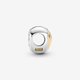 Pandora ékszer Domború szív kéttónusú charm 799415C00