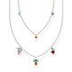 Thomas Sabo Duplasoros gyümölcsös ezüst nyaklánc színes kövekkel KE2098-477-7-L45v