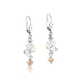 Coeur de Lion GeoCUBE rozé és ezüst színű fülbevaló swarovski kristályokkal 4938/20-1631
