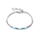 Coeur de Lion Aqua kék ezüst színű karkötő hematittal és swarovski kristályokkal 5032/30-2000