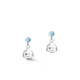 Coeur de Lion Aqua kék ezüst színű fülbevaló swarovski kristállyal 5032/21-2000