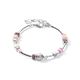 Coeur de Lion Gyöngy és kocka ezüst színű napkő howlit rózsakvarc karkötő swarovski kristállyal 5044/30-1900