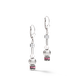 Coeur de Lion Gyöngy és kocka ezüst színű függő fülbevaló howlittal és swarovski kristállyal 5044/20-1900