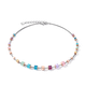 Coeur de Lion GeoCUBE ezüst rozé színű multikolor nyaklánc swarovski kristállyal 5062/10-1578