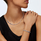 Swarovski Louison karkötő kék és fehér swarovski kristályokkal
