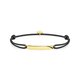 Thomas Sabo Csomózott fekete textil karkötő aranyozott lappal LS115-848-11-L22v