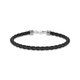 Thomas Sabo Fonott fekete bőr karkötő 