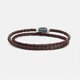 Tommy Hilfiger Duplasoros barna bőr férfi karkötő 2790305