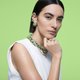 Swarovski Millenia ezüst színű koktélgyűrű fehér kristályokkal 