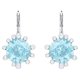 Swarovski Olive ezüst színű fülbevaló kék kővel 5479927