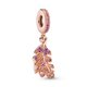 Pandora ékszer Tölgyfa levél függő rozé charm 789552C01
