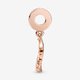 Pandora ékszer Tölgyfa levél függő rozé charm 789552C01