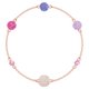 Swarovski Remix rozé karkötő lila kék rózsaszín kristályokkal 