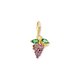 Thomas Sabo Aranyozott ezüst lila köves szőlő charm 1878-472-7