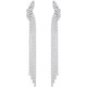 Swarovski Ezüst színű függő fülbevaló kristályokkal 5409450