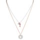 Swarovski Kulcs és kulcslyuk kéttónusú nyaklánc 5272240