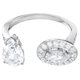 Swarovski Attract ezüst színű nyitott gyűrű kritályokkal 
