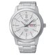 Seiko SEIKO 5 ezüst szíjas fehér számlapos férfi óra SNKM83K1