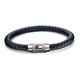 Tommy Hilfiger Kék fonott bőr férfi karkötő mégneszárral 2701000
