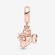 Pandora ékszer Szív szárnyú angyal rozé függő charm 789650C01