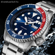 Seiko 5 Sports Sports Style kék piros lünettás férfi óra SRPD53K1