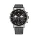 Tommy Hilfiger Evan fekete bőr szíjas dual time férfi óra 1710395