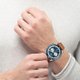 Boss Santiago barna bőrszíjas dual time férfi óra 1513860
