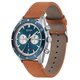 Boss Santiago barna bőrszíjas dual time férfi óra 1513860