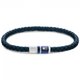 Tommy Hilfiger Kék fonott bőr férfi karkötő mágneszárral 2790294