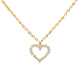 PD Paola White heart aranyozott ezüst nyaklánc CO01-220-U
