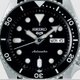 Seiko 5 Sports fekete számlapos barna szilikon szíjas férfi óra SRPD55K2