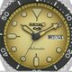 Seiko 5 Sports sárga fekete számlapos ezüst színű férfi óra SRPD67K1