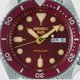 Seiko 5 Sports ezüst színű bordó számlapos férfi óra SRPD69K1