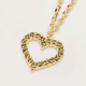 PD Paola Olive heart aranyozott ezüst nyaklánc CO01-223-U