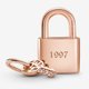 Pandora ékszer Lakat és kulcs rozé charm 780088C01 Pandora ékszer Lakat és kulcs rozé charm 780088C01