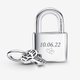Pandora ékszer Lakat és kulcs ezüst charm 790088C01