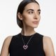Swarovski Una ezüst színű nyaklánc rózsaszín kristályokkal 5631931